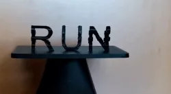 Run text flip