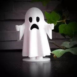 Scared Ghost Bobblehead Print-in-place