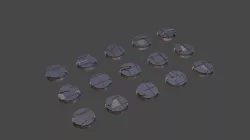 Scifi Grimdark Industrial Infantry Bases