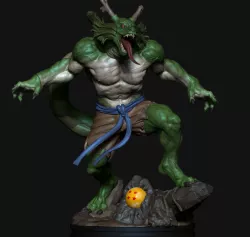 Shenron Warrior Humanoid 3D