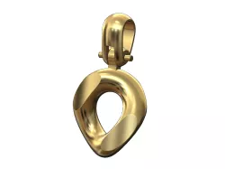 Simple chunky cuban link pendant with bail 3D print model