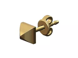 Simple pyramid stud earring 3D print model