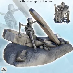 Skeleton leaving from stone coffin (3) - Alkemy Lord of the Rings War of the Rose Warcrow Saga