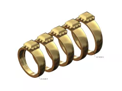 Square rounded studs fashion band US sizes 5to9 3D print model