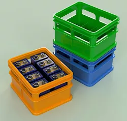 Stackable PP3 9V Battery Beer Crate
