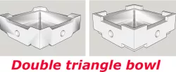 Stackers - 3D-printable board game organizers, Double triangle design STL-files