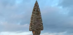 Stone age tip spear
