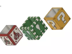 Super Mario themed containers (SM 64, Sunshine, Galaxy)