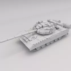 T-80 Army Tank PRINTABLE Army Gun 3D Digital STL File