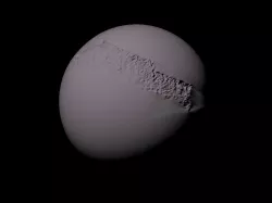Triton with known topography scaled one in twenty million