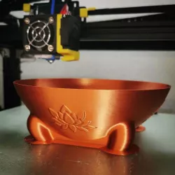 VASE - Bonsai bowl with lotus