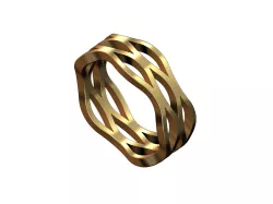 Wave mesh fashion band US sizes 5to10 3D print model