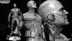 Wicked Marvel Captain America (First Avenger) Sculpture: Tested and ready for 3d printing