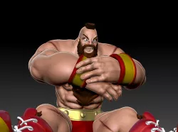 ZANGIEF -  STREET FIGHTER - PEN HOLDER - 3D Printer Model