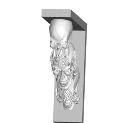 3 Wise Skulls Shelf Brackets (Nuclear Tape Mount)
