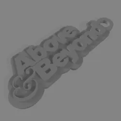 above & beyond - keychain and logo
