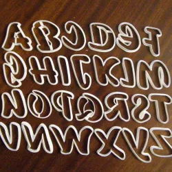 Alphabet cookie cutters