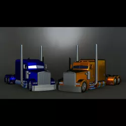 American heavy truck Peterbilt custom Model Printing File STL for 3D Printer FDM-FFF DLP-SLA-SLS