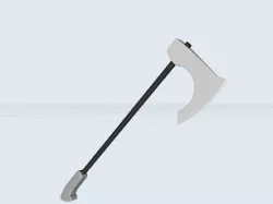 Bearded Axe Head and Handle - 4 Axes, 9 Files Total