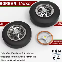 Borrani Corsa - 1/64 Wire Racing Wheels