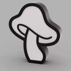 Button Mushroom #2 LED Lamp