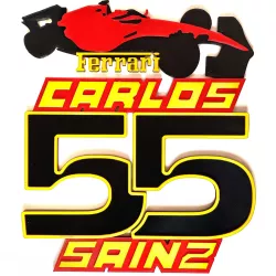 Carlos Sainz 55 F1-75 wall decoration