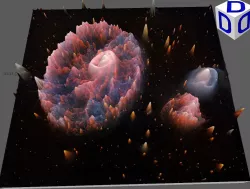 Cartwheel Galaxy James Webb picture 3D software analysis