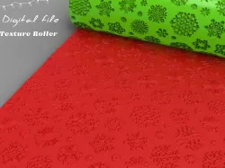 Christmas 7 Snowflakes | Polymer Clay Seamless Texture Roller | Digital STL File | Two pattern sizes