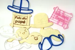 cookie cutters father's day cookies PACK 6 models