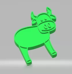 Cow Shape Cookie Cutter and Shaper