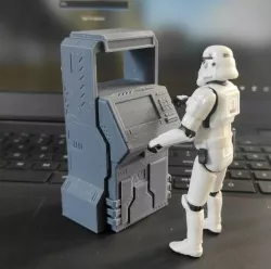 CUSTOM SCI FI ATM for 3.75 & 6 IN STAR WARS GI JOE FIGURES DIORAMA