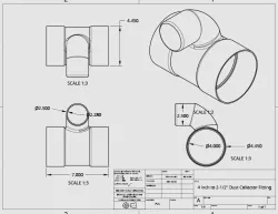 Dust Collector Coupling with 2-1/2" Connection