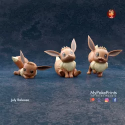 Eevee 3 poses - pre-supported