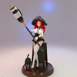 Fantasy World Cafe Witch Girl Anime Figure
