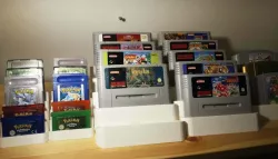 Game cart holder (SNES, N64, Gameboy/GBA, DS, NES)