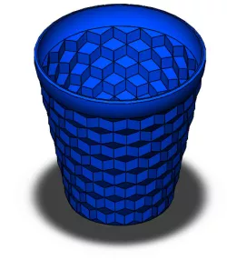 Geometric three-dimensional hexagon flowerpot