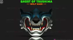 Ghost Of Tsushima - Wolf Mask - Samurai Cosplay Mask