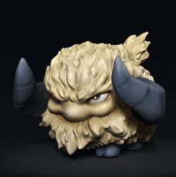 Gobball War Chief- Dofus - FAN ART - FIGURINE - 3D PRINT MODEL
