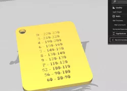 Golf Yardage card