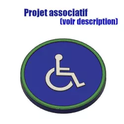 Handicap logo shopping cart tokens