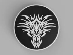 hood / trunk logo Dragon02 82mm / 74mm for BMW vehicles