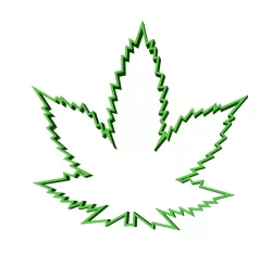 Indica marijuana pot leaf cookie cutter, 3D print