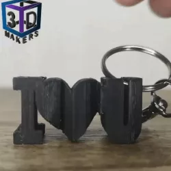 Key ring " I love you dad " father's day