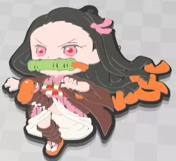 Keychain of Nezuko Kamado Kimetsu no Yaiba ( Demon Slayer )