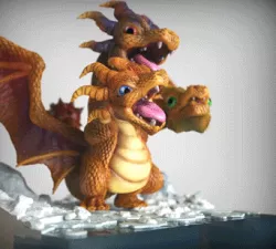 King Ghidorah -CHIBI VERSION -FANART- TOKUSATSU CARICATURE -3D PRINT MODEL