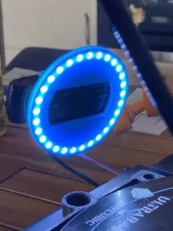 LED halo ring (75mm) mount for Logitech C920/C922/C930E