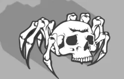 led lamp skull spider