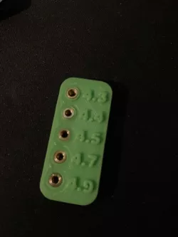 M3 Heat insert Calibration