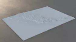 Mexico topographic 3D map