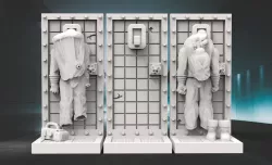 Modern Chemical Suit Racks - Sci Fi Fantasy space Scenery